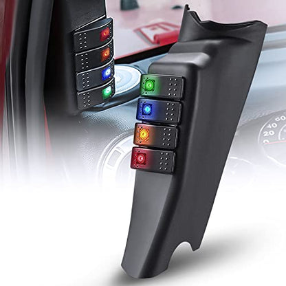 Nilight A-Pillar Switch Pod 12V Pre-Wired for Wrangler JK JKU 2011-2018 - color: A-Pillar Switch Pod