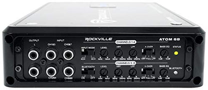 Rockville Atom 8B Black 8-Channel Marine/Boat Amplifier Amp - color: Black