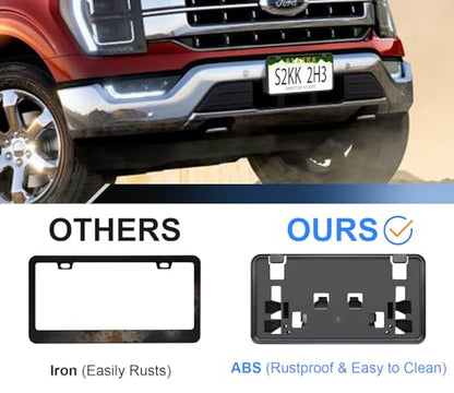 Front License Plate Frame for F150 2021-2023 2.7L 3.0L 3.5L V6 - size: For F150 2021-2023