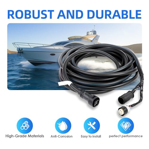 Main Wiring Harness 26ft/8m for Yamaha Outboard Motor 704 Remote Control, 10pin Fits OEM 61A-8258A-00 6K1-8258A-40 - size: 26ft/8m for 704