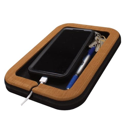 Boat Dashboard Utility Pad with Peel and Stick Adhesive Back, 2-Layer Durable EVA Foam Dash Cove Holds Loose Items Such as Keys, Fishing Tools, Smartphones, Pump Out Tokens (Mocha + Black) - color: Mocha + Black