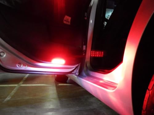 iJDMTOY Brillian Red 18-SMD Full LED Under Side Door Courtesy Lights Compatible with Toyota 2022-up Tundra, 2023-up Sequoia, Compatible with Lexus 2024-up GX550, Replace OEM Single LED Lamp - style: Red