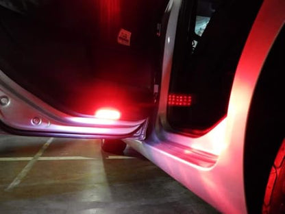 iJDMTOY Brillian Red 18-SMD Full LED Under Side Door Courtesy Lights Compatible with Toyota 2022-up Tundra, 2023-up Sequoia, Compatible with Lexus 2024-up GX550, Replace OEM Single LED Lamp - style: Red