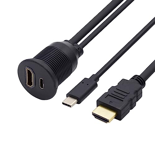 chenyang USB C & HDMI 4K Flush Car Latch Mount Waterproof Dustproof Adapter - style: HDMI/USB 2.0 Type C