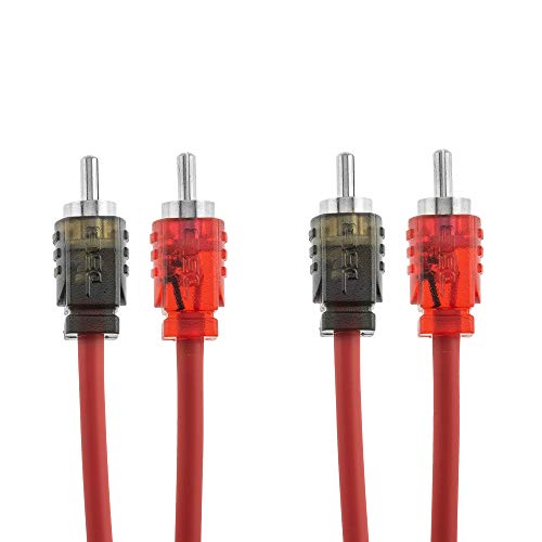 DS18 R16 RCA Cable Ultra Flex 16 Feet - 2-Male to 2-Male Stereo Audio Cables, 2RCA Male to 2RCA Male Stereo Cable for Home Theater, HDTV, Amplifiers, Hi-Fi Systems, Car Audio, Speakers. (16ft / 4.8m) - size: 16 Feet