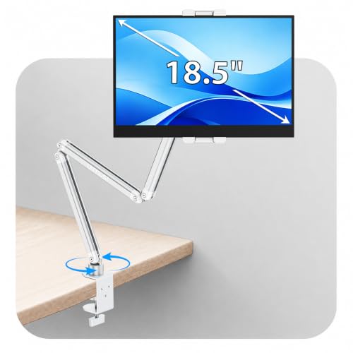 Urmust Portable Monitor Stand up to 18.5", iPad Stand for Desk, Silver - size: 3 Arm Pro-Up to 18.5" Silver