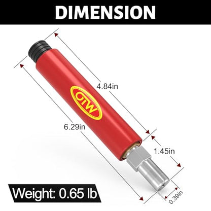 Grease Fitting Cleaning Tool, Cleans and Flushes Out Old Dried Grease from Fittings, Pins, Shafts, Bushings, and Joints. Uses Penetrating Fluid and Hydraulic Pressure, Red - color: Red