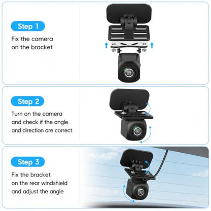 2 PCS Rear Dash Cam Mount, Self-Adhesive Rear Camera Mount