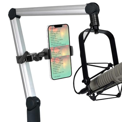 Mippko Phone Holder Clamp Mount for Treadmill/Spin Bike/Baby Stroller/Golf Cart/Music Stand/Microphone Stand/Handlebar,Compatible with 3.5~7.5" iPhone/Smartphone,360°Adjustable Aluminum Alloy Mount - style: Phone Holder