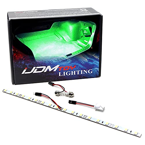iJDMTOY 18-SMD-5050 LED Strip Light Compatible with Car Trunk Cargo Area or Interior Illumination, Emerald Green - style: Emerald Green