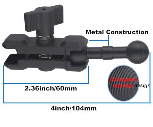 17mm Ball Mount Extension Adapter, 360° Rotation Extension Rod for Jeep Car Air Vent Dashboard 17mm Phone Holder, Compatible with Garmin GPS Mount, Aluminum