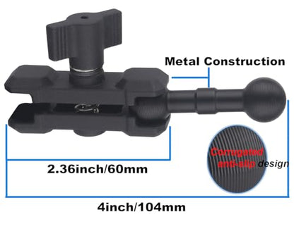17mm Ball Mount Extension Adapter, 360° Rotation Extension Rod for Jeep Car Air Vent Dashboard 17mm Phone Holder, Compatible with Garmin GPS Mount, Aluminum