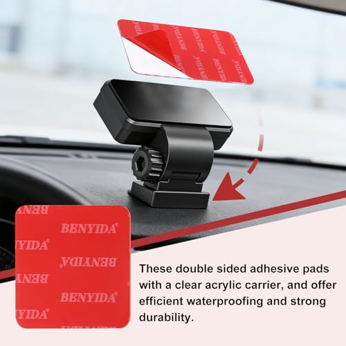 20 Pcs Double Sided Adhesive Pads, 1.97 x 1.97 Inch Dash Cam Sticky Pads Self-Adhesive Square Mounting Foam Tape Waterproof & Heat Resistant for Car Walls Picture Home Decor, Red - size: 1.97 x 1.97 Inch