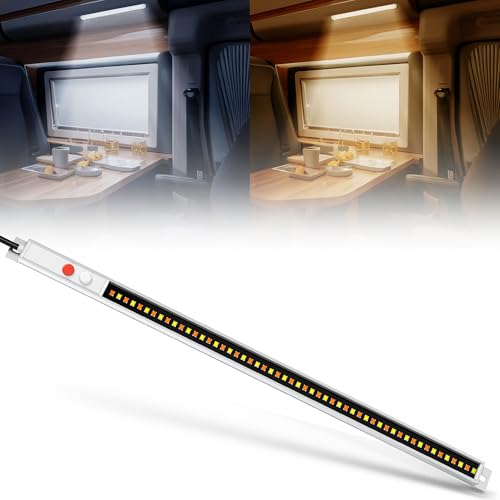 RV LED Interior Light 14 Inch Warm White Dimmable Bar for Van
