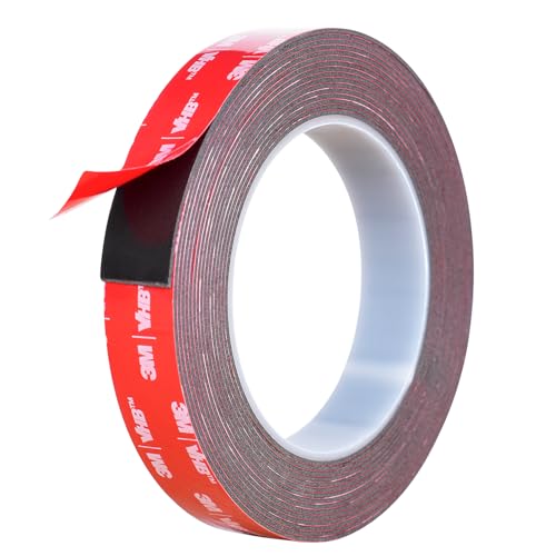 Double Sided Tape Heavy Duty, Waterproof Mounting Foam Tape, 16.5ft Length, 0.78in Width, High Temperature Resistant Adhesive Tape for Car, LED Strip Light, Office Decor, Uses VHB 5952 Raw Material - size: 0.78in x 16.5ft