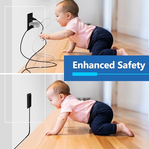 LIDER Outlet Extender with 3 Receptacles, 12W USB-A & USB-C, Flat-Face - color: Black, size: 2 Pack