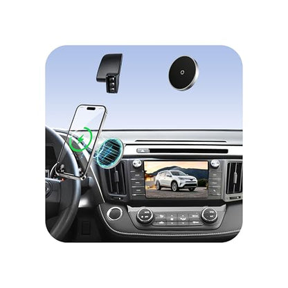 Phone Mount for Toyota RAV4 (2013-2018),15W Wireless Car Charger,Magnetic Phone Holder,Dashboard Hands Free Mobile Holder,360° Adjustable,2014 2015 2016 2017 RAV-4 Interior Accessories,New Car Gifts - size: Toyota RAV4 | 2013-2018