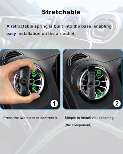 Car Phone Mount for Jeep Wrangler JL JLU & Gladiator JT (2018-2024), Dedicated Round Air Vent Cell Phone Holder, Fit for iPhone 17 16 15 14 13 Pro Max & Samsung