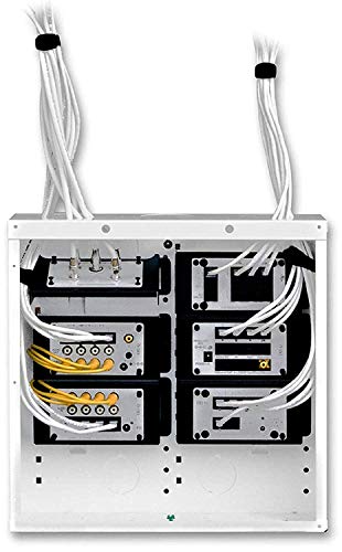 Legrand - OnQ 14 Inch Cable Management, In-Wall 20-Gauge Media Box, Structured Wiring Enclosure with 2.5 Inch Openings for Wires, Glossy White, EN1400