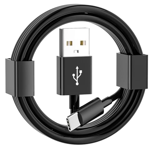 10 FT USB C Cable for Samsung Galaxy A14 5G/A13/A15/A16/A55/A54/A53/A50/A33/A34/S27/S25/S24Android Phone Charging Cord,Google Pixel 9/8a/iPhone17/17E/16E/16/15 Long Car Fast Extension Charger Cable - color: Black, size: 10FT, style: USB A to USB C (for 17