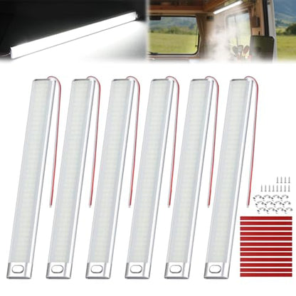 Nilight LED Interior Light Bar 6PCS 15.4 Inch Strip Lights White - color: White Interior Lights-15.4" 6PCS