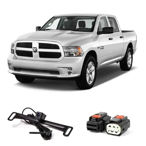 Brandmotion 9002-7453 Dual Mount License Plate Backup Camera with Factory Tailgate Harness For 2017-Current RAM Trucks, Plug & Play Factory Tailgate Harness Connectors - style: RAM 17-18