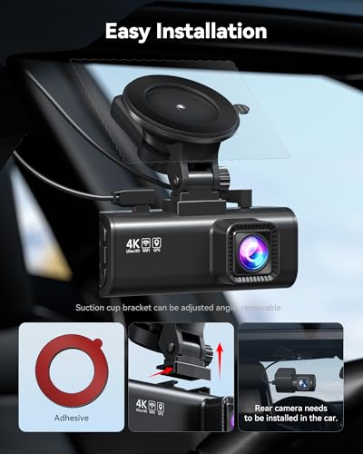 REDTIGER F7NP 4K Dash Cam Front Rear, STARVIS 2 Sensor, Free Card Included - size: F7NP-128GB SD Card