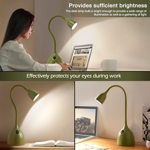 EJIAXIN Desk Lamp for College Dorm Room - LED Reading Light, Green - color: Green