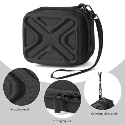 Digital Camera Case for AbergBest 21 Mega Pixels 2.7" LCD Rechargeable HD/Kodak Pixpro/Canon PowerShot ELPH 180/190/Sony DSCW800/DSCW830 Cameras, Travel Carrying Protective Case for Camera- Black - color: Black