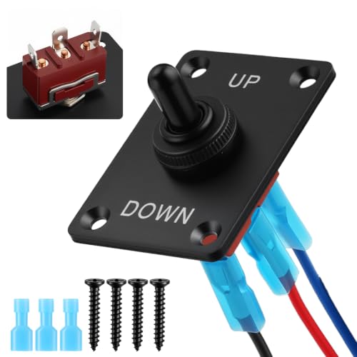 Justech 3 Pin SPDT Momentary Toggle Switch, 12V DC 10A ON-Off-ON Switch - size: 3 PIN