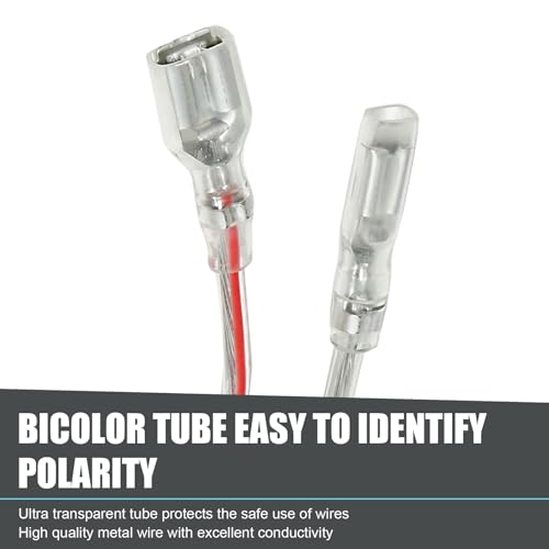 MLY 4 PCS Car Door Speaker Wiring Harness Adapter, Plug and Play with 2-Pin Copper Terminals, Compatible with Mitsubishi Subaru Aftermarket Door Speakers & Radios (White