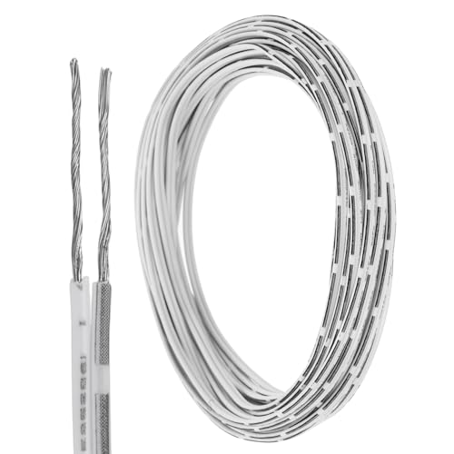 MECCANIXITY 25ft Universal Garage Door Wire, 24AWG 2 Conductor Door Bell Wire Extension Cable Tinned Copper for Control Station & Sensor, Black - color: Black, size: 25ft 24AWG