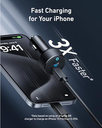 Anker 40W 2-Port PowerIQ 3.0 USB C Fast Charging Car Charger
