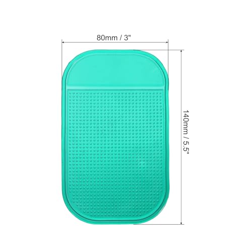 HARFINGTON 7pcs Car Dashboard Anti-Slip Mat 5.5" x 3" Universal Sticky Dash Pad Washable Reusable Car Non-Slip Mats for Phone Keys Sunglasses Electronic Devices, Green - color: Green