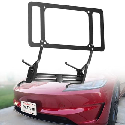 2026 Performance Model 3 Front License Plate Holder - No Block Camera Visibility, Bumper Paint-Safe, No Drill License Plate Mounting Kit with Anti-Theft Features - size: 2026 Performance Model 3