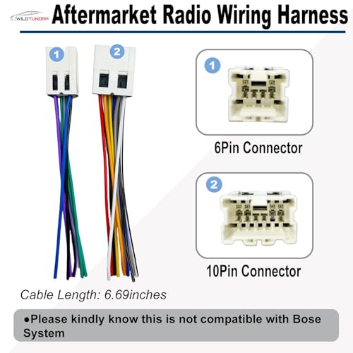 10pin&6pin Radio Wiring Harness Compatible with Nissan Altima Frontier Maxima Pathfinder Xterra Titan, Aftermarket Radio Stereo Wire Harness Adapter Compatible with Infiniti FX35 FX45 G20 I30 Q45 QX4 - style: 10+6Pin Harness for Nissan/Infiniti