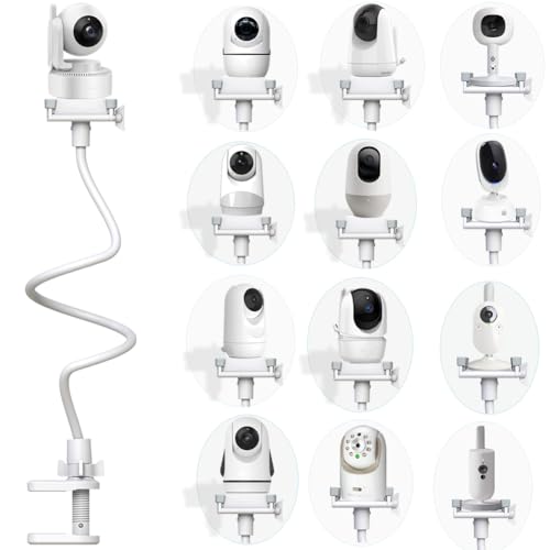 Baby Monitor Mount Holder Compatible with Momcozy,Nanit Pro & Flex Stand, Hellobaby,Blemil,Comfyer BM01,Infant Optics,ANMEATE SM935E,Vava,Motorola - color: 33"White