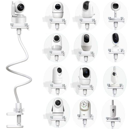 Baby Monitor Mount Holder Compatible with Momcozy,Nanit Pro & Flex Stand, Hellobaby,Blemil,Comfyer BM01,Infant Optics,ANMEATE SM935E,Vava,Motorola - color: 33"White