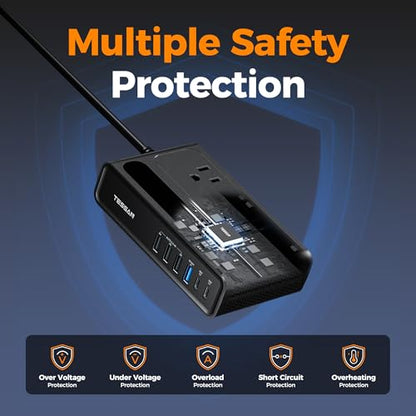 TESSAN 200W Car Power Inverter, 36W USB C Car Charger Adapter Fast Charging - size: 36W