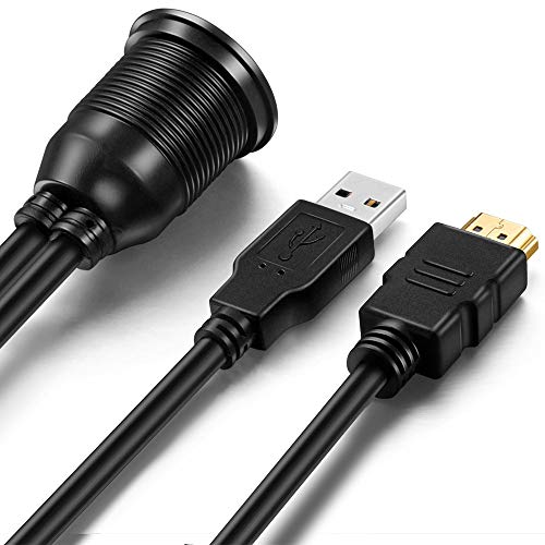 OBVIS USB3.0 and HDMI Panel Flush Mount Cable – (3 Feet) - size: 3 Feet