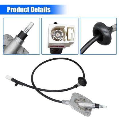 Radio Antenna Base Assembly Cable with Adapter Cover Compatible with Dodge Ram 1500 2500 3500 4500 5500 2009-2021 Replace ‎5064394AG 5064395AE 5064394AH