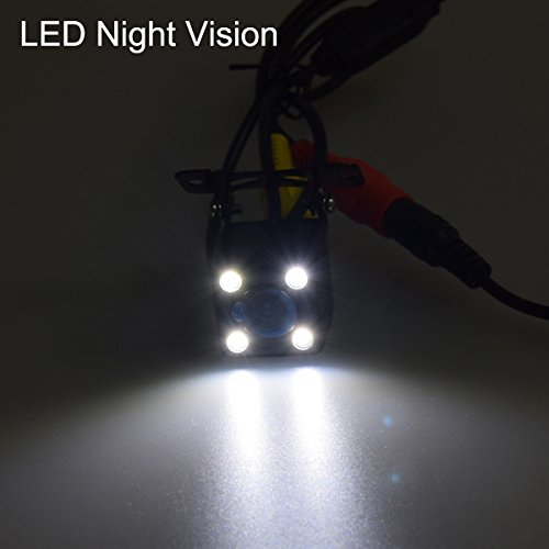 EKYLIN Car Auto Automotive Front View Backup Camera Free 6M / 20FT RCA Video Extension Cable Automatic LED Night Vision