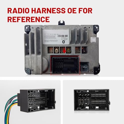RED WOLF Stereo Wiring Harness Antenna Adapter Fit for 2013-2019 Dodge Ram, Jeep 2014-2020, Chrysler 2015-2020 Aftermarket Radio Nav Cable Connector No Factory Premium Amp