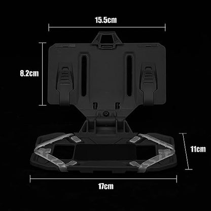 Zhongren Tactical Plate Carrier Vest Attachments Universal Phone Chest Mount for Screen Size 4.7"-6.7" Molle Foldable Navigation Phone Holder Board - color: Black