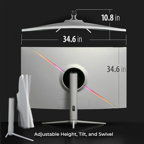 Deco Gear 39 Curved Ultrawide Gaming Monitor, 2560 x 1440, HDR400, 165 Hz, 99% sRGB, HDMI 2.0, DP 1.4 Limited White Edition - Exclusive - size: 39 Inch