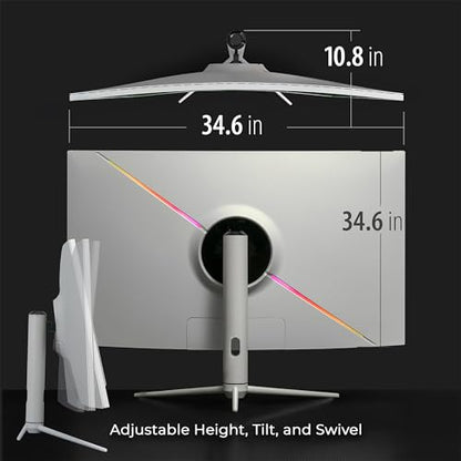 Deco Gear 39 Curved Ultrawide Gaming Monitor, 2560 x 1440, HDR400, 165 Hz, 99% sRGB, HDMI 2.0, DP 1.4 Limited White Edition - Exclusive - size: 39 Inch