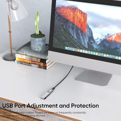 USB Extension Cable 3ft Pack of 2, USB-A 3.0 5Gbps Data Transfer 15W Charge