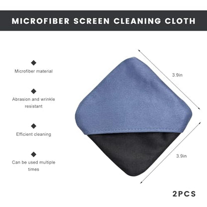 2 PCS Car Screen Cleaner, Foldable Microfiber Cloth Auto Touchscreen Cleaning Pad, Vehicle Touch Screen Cleaning Wipes Universal Interior Accessories for Dashboard LCD Display (Blue & Gray) - color: Blue & Gray, 2 Pcs