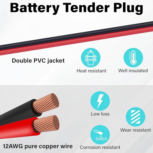 2 PCS SAE Connector Harness, 1FT 12AWG SAE Adapter, 12V Quick Connect