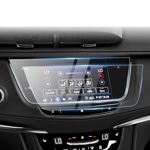 Karltys 2 Pack Screen Protector for 2017-2025 2026 Cadillac XT5 and 2020-2025 XT6 8-Inch Touchscreen, 2025 Cadillac XT5 Accessories Navigation Protective Cover Tempered Glass Anti Glare - size: XT5 XT6 8-Inch